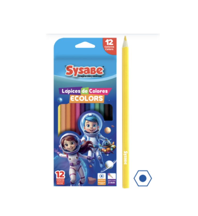 LAPICES DE COLORES CLÁSICOS 12 COLORES